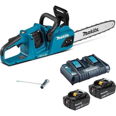 Makita DUC355 Twin 18v / 36v LXT Cordless 35cm 14"" Chainsaw Lithium 2 x6.0Ah (1/5)