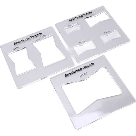 Set mit 3 Schmetterlingsfrässchablonen für Intarsien, Holzbearbeitungszubehör, dekorative Metallschablonen (1/5)