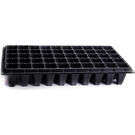 Lot de 2 Plateaux de Germination, 50 Trous, Plastique PS Noir, 54x28x8cm, pour Pépinière et Semis Intérieur (1/5)