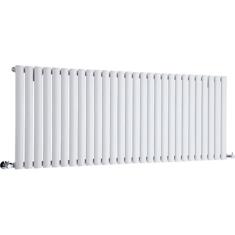 Hudson Reed Vitality – Radiateur Design Horizontal – Blanc – 63.5 x 164.7cm