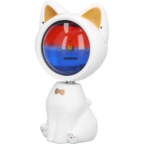 Veilleuse Chat Blanc Projecteur Lever de Soleil, Tête orientable à 360°, Rechargeable par USB pour Vlog (1/5)