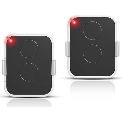 Stück – Fernbedienung – Tor – 433 MHz Frequenz – Rolling Code – 2 Kanäle – Für Garagen- und Torautomatisierung – Schwarz – 6 x 3 x 1 cm (1/5)