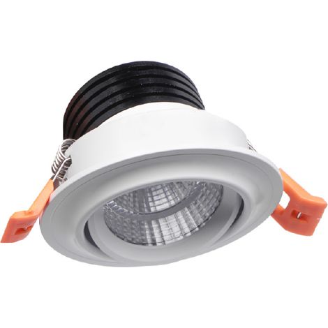 Faretto led da incasso corpo bianco 5w 6000K luce fredda (1/4)
