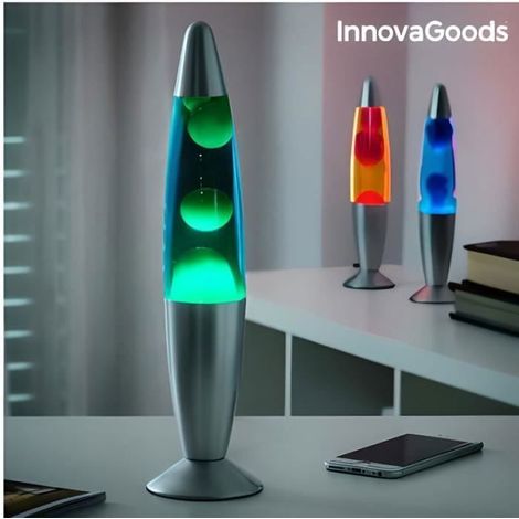 Lampe de lave Magma InnovaGoods LED rouge 25W — lampe à poser déco pour chambre