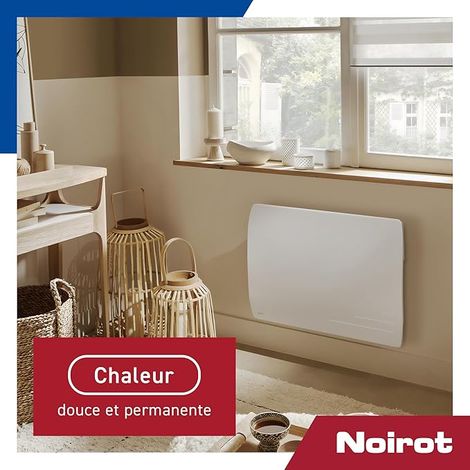 Radiateur à inertie sèche céramique NOIROT Indigo horizontal 1000W blanc — vue 2