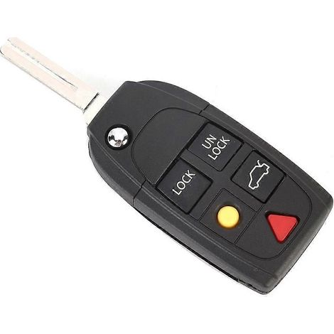 Klappbares Autoschlüsselgehäuse mit 5 Tasten, Ersatzteil passend für S60 S80 V70 XC70 XC90