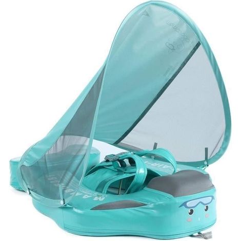 - Anneau de flotteur de piscine pour bb anneau de natation pour bb non gonflable avec auvent pour les VERT