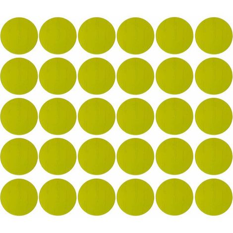 30x Cache vis adhésif autocollant diamètre 20mm bouchon trou meuble table chaise maison, vert clair (1/3)