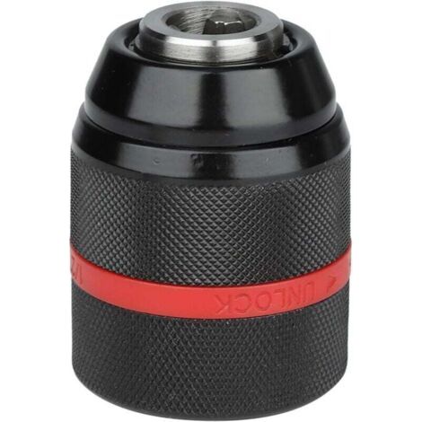 Mandrin de Perceuse, Mandrin sans clé, 1/2-20UNF 2-13mm Mandrin de perceuse à main sans clé à serrage, Mandrin Serrage Perceuse Sans Fil, Mandrin de perçage auto-serrant à des pour usages multi (1/4)