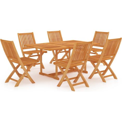 Maison Exclusive - Set da Pranzo da Giardino 7 pz in Legno Massello di Teak