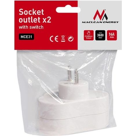 MACLEAN ENERGY MCE-31 3680W Steckdosenverteiler mit Schalter (1/2)