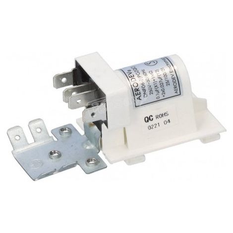 Condensateur antiparasite 32033812 pour Sèche linge AYA, BELLAVITA, CONTINENTAL EDISON, DAEWOO, ESSENTIEL B, FAR, HIGHONE, JEKEN, LINETECH, LISTO, MANHATTAN, OCEANIC, QILIVE, SABA, SHARP, TELEFUNKEN,