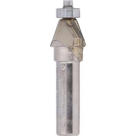 Fraise à chanfreiner à 45° à pointe diamantée pour défonceuse CNC en acier, outil de fraisage 1/2 x 1/2 x 2 dents (1/5)