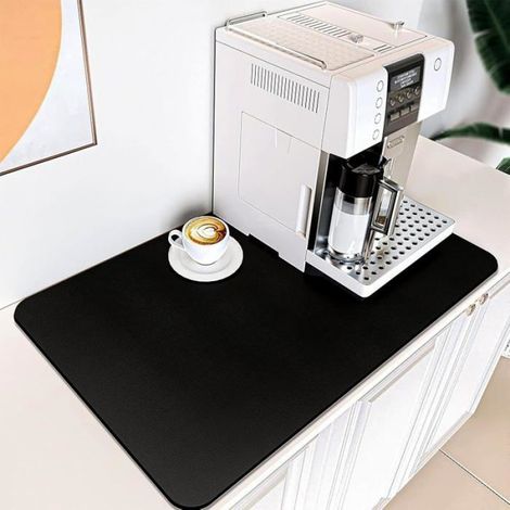 Tapis Egouttoir Vaisselle Tapis de Machine à Café Tapis Vaisselle Antidérapant Tapis evier Cuisine Egouttoir 40 x 30cm Gris Foncé (1/3)