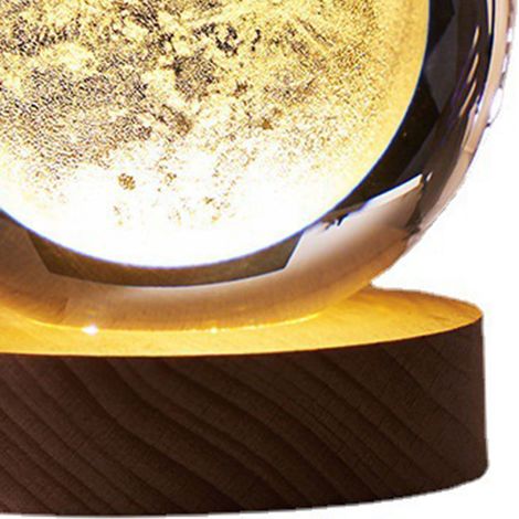 Beleuchtete 3D-Kristallkugel-Nachtlampe mit Innengravur, Schreibtischdekoration, Geburtstagsgeschenk (1/5)