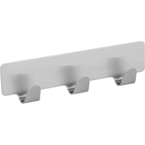 Percha Adhesiva 3 Ganchos Lauxa Home - Pack 12 Uds Acero Inoxidable