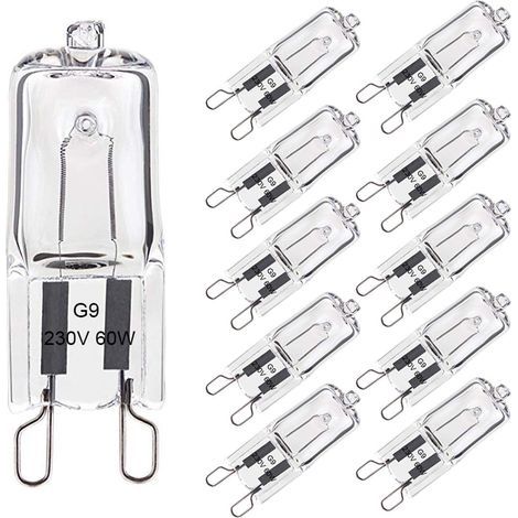 Ampoule Halogène G9 60W Blanc Chaud 2800K 680LM 230V Dimmable Halogène Capsule Ampoule Filament Lot de 10-RAPANDA (1/5)