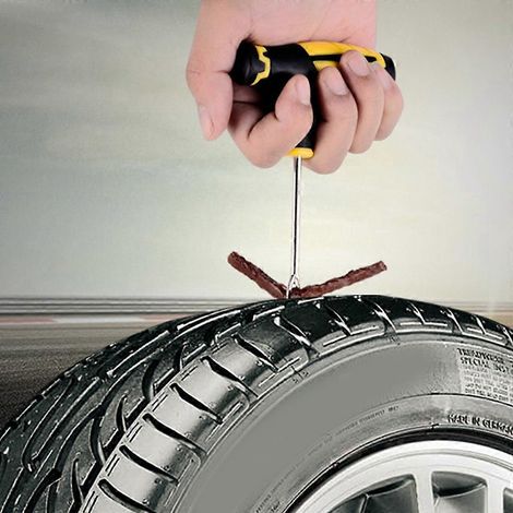 Outil de réparation de crevaison pour aspirateur de voiture, bouchon tubeless pour moto, urgence (1/4)