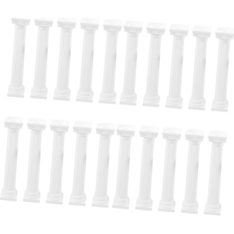 20pièces Statues De Piliers Romains Décoratifs pour Décoration De Table Et Accessoires Photo Réplique Architecturale pour Décors De Scène Et Paysages Miniatures (1/5)