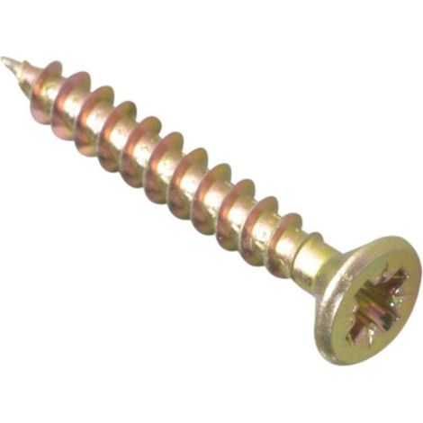 ForgeFix MPS4535Y Multi-Purpose Pozi Compatible Screw CSK ST ZYP 4.5 x 35mm Box 200 FORMPS4535Y