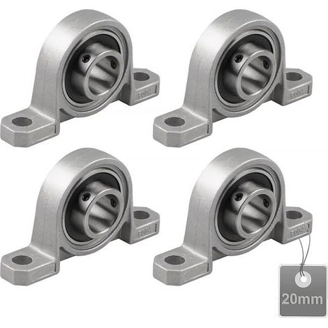Paliers à semelle, paliers, roulements à billes, roulements en alliage de zinc (taille : 20 mm) (1/5)