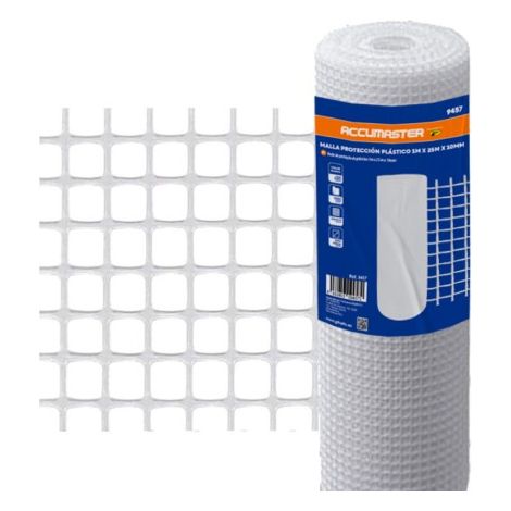 Weiße Schutznetzrolle aus Kunststoff, 1 m x 25 m – 1 m x 25 m x 20 mm (1/2)