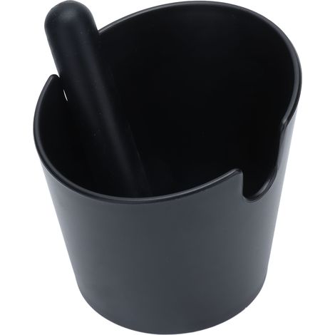 Seau à marc de café noir incliné, grande taille, modèle C, récipient à poudre de café, bac à déchets pour expresso. (1/5)