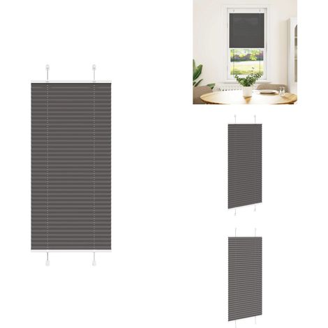Store plissé noir 55x100 cm largeur du tissu 54,4 cm polyester - Store Plissé - Stores Plissés - Store Plissé De Fenêtre - Plisse Aveugle (1/5)