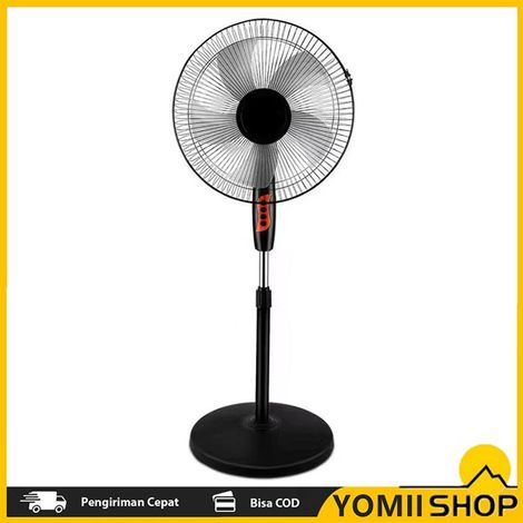 Ventilateur sur pied 40 cm – Silencieux 45W avec 3 vitesses réglables – Grille de sécurité renforcée – Oscillation pour meilleure répartition de l'air