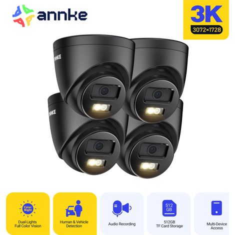 ANNKE 5MP PoE Outdoor Smart Dual Light Security Camera AI Human and Vehicle Detection Remote Access,4PCS (1/5)
