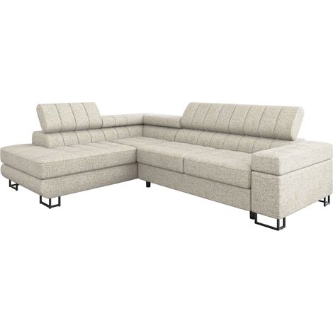 Canapé d'angle Comfivo Anima I, Corbett 08, Disponible, 271x203x71cm, 0 (1/5)