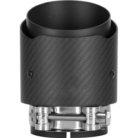 Embout d'échappement en fibre de carbone, entrée 80 mm, sortie 101 mm, finition mate, compatible avec CX5 et CX4 (tuyau d'échappement de 76 mm). (1/5)