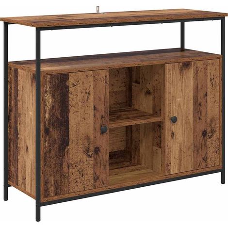 Buffet,Meuble de Rangement,Bahut Bois Ancien 100 x 35 x 80 cm Bois d'ingénierie CFW311295 (1/5)