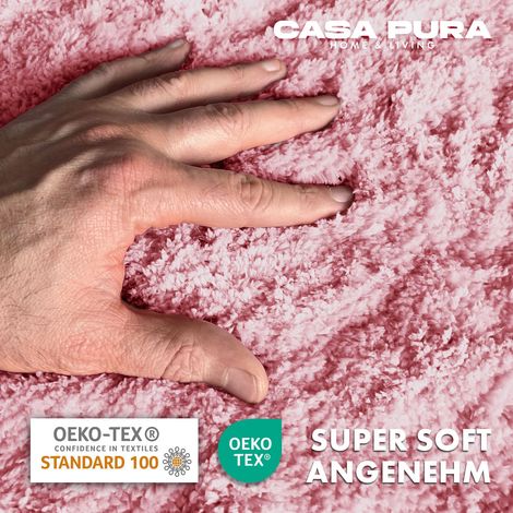 Tapis de Bain à Poils Longs Sky Soft  Rose clair 50 x 60 cm