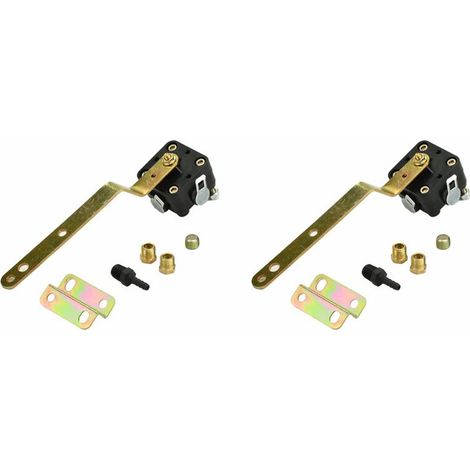 Dos kits estándar de válvulas de control de altura de nivelación neumática para camiones/remolques VS227 53321Q120, disponibles en Freightliner US Truck Parts.