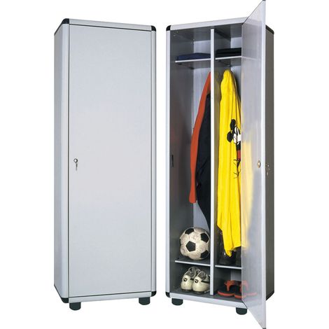 Armadietto Spogliatoio doppio sporco pulito Easy L 59 x P 40 x H 175 cm grigio chiaro