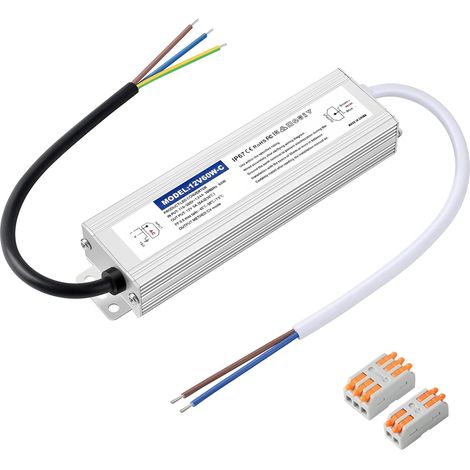 IP67 étanche Transformateur 220V 12V LED Driver 60W DC Alimentation 12V 5A Transfo Pour l'éclairage LED Intérieur et Extérieur (1/5)