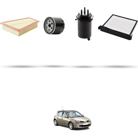 Kit tagliando 4 filtri compatibile con Renault Megane II 1.5 dci 60kw Dal 2002 (1/5)