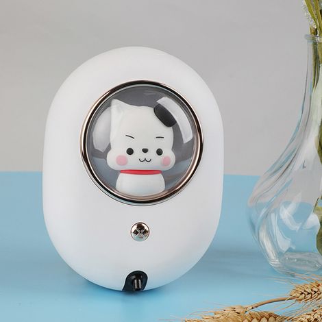 Distributeur automatique de gel hydroalcoolique à capteur, rechargeable, distributeur de savon à bulles mural pour enfants en forme de capsule spatiale. (1/5)
