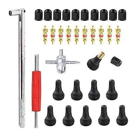 Outil de démontage de valve de pneu 23pcs, extracteur de noyau de valve pour le remplacement de voiture, noyau de valve 10pcs, outil de réparation de valve de pneu 4 1, outil de réparation de valve de (1/5)