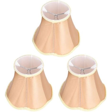 3 pièces abat-jour en tissu moderne E14 lampe murale à clipser bougie lustre abat-jour pour lampe de Table (1/4)