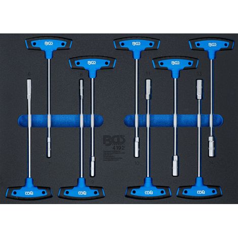 Set chiavi a bussola bgs manico T cromato 6 14 mm (1/3)