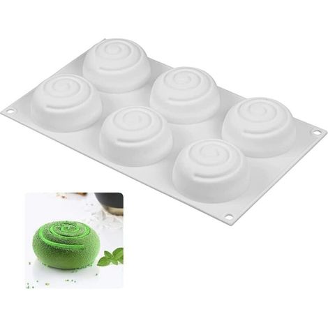 Stampo in silicone 3D a spirale rotonda per la produzione di sapone e dolci – strumento di modellazione per hobby creativi - Crezuo