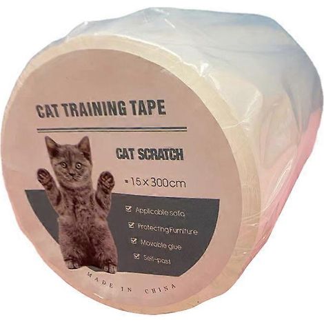 Ruban adhésif transparent pour l'éducation des chats, protection anti-griffures pour meubles et canapés - 15 x 300 cm (1/5)