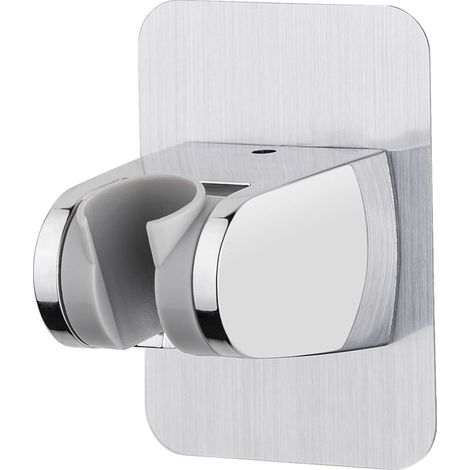 Support de pommeau de douche sans perçage adhésif 3M Support de douche réglable (45°), support de douche universel, douchette à main, support de dou (1/5)