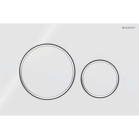 Suitable for GEBERIT DUOFIX Sigma 20 toilet flush plate - 115.882.KJ.1 - white and chrome (1/3)
