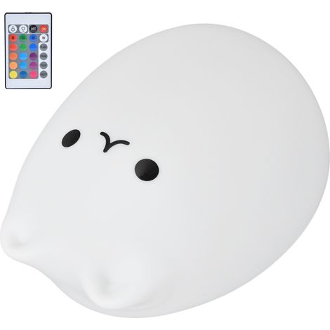 Silikon-LED-Nachtlicht mit Fernbedienung, USB-Ladefunktion, farbenfrohes Katzenlicht fürs Schlafzimmer, beliebtes Katzenlicht (1/5)