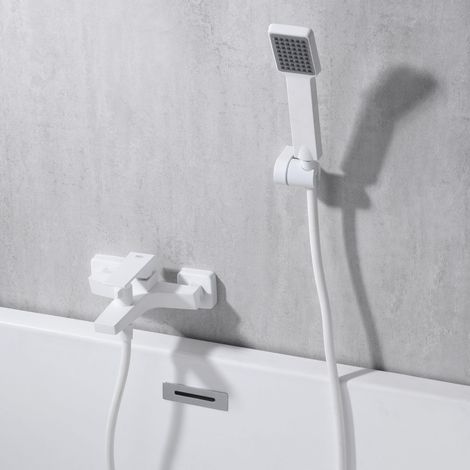 IMEX - Grifo Bañera y Ducha Monomando Serie Art Blanco Mate (1/5)