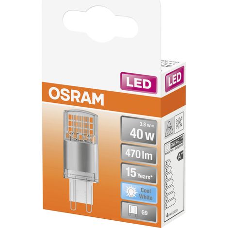 OSRAM HOMELIGHTING 4058075432420 LED EEK E (A - G) G9 Kolbenform 4.2 W = 40 W Kaltweiß (Ø x L) 18 mm (1/2)