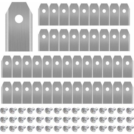 45 x lames de rechange pour tondeuses à gazon, 1 mm, monotrou, 35 x 18 x 0,75 mm (1/5)